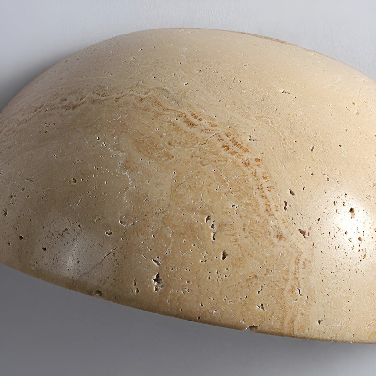 Halfronde LED wabi-sabi wandlamp