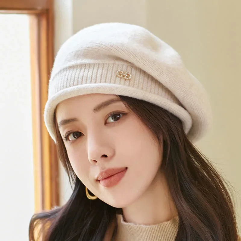 Casual wollen dames baret