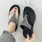 Dames platform slippers met strass