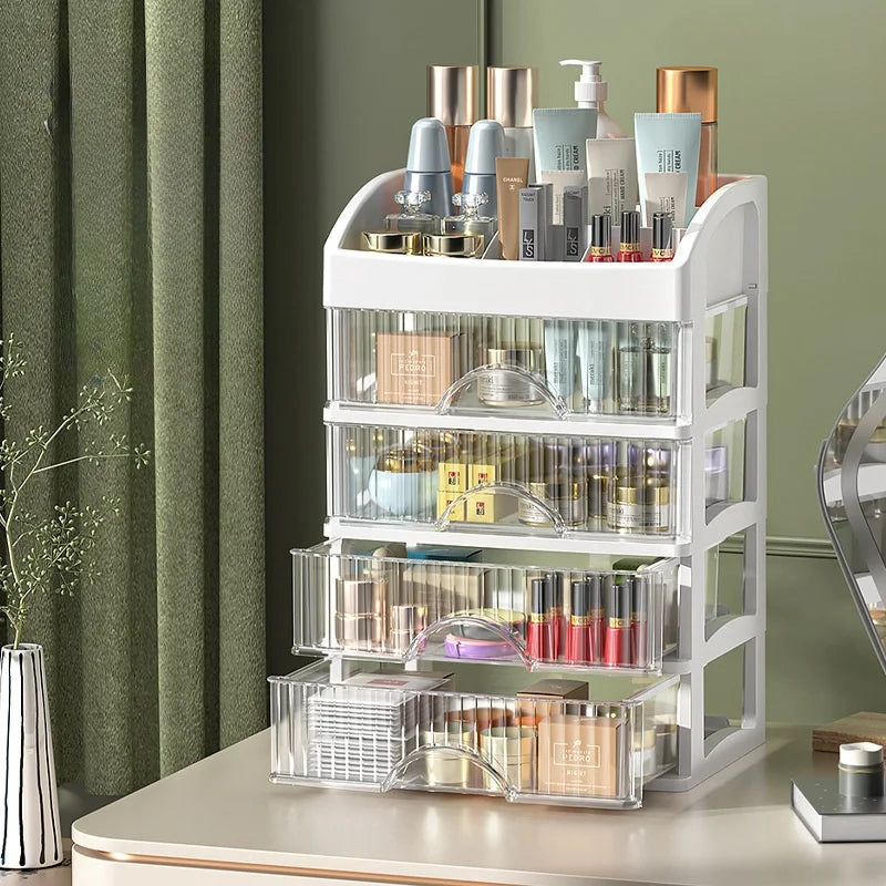Transparante acryl make-up organizer