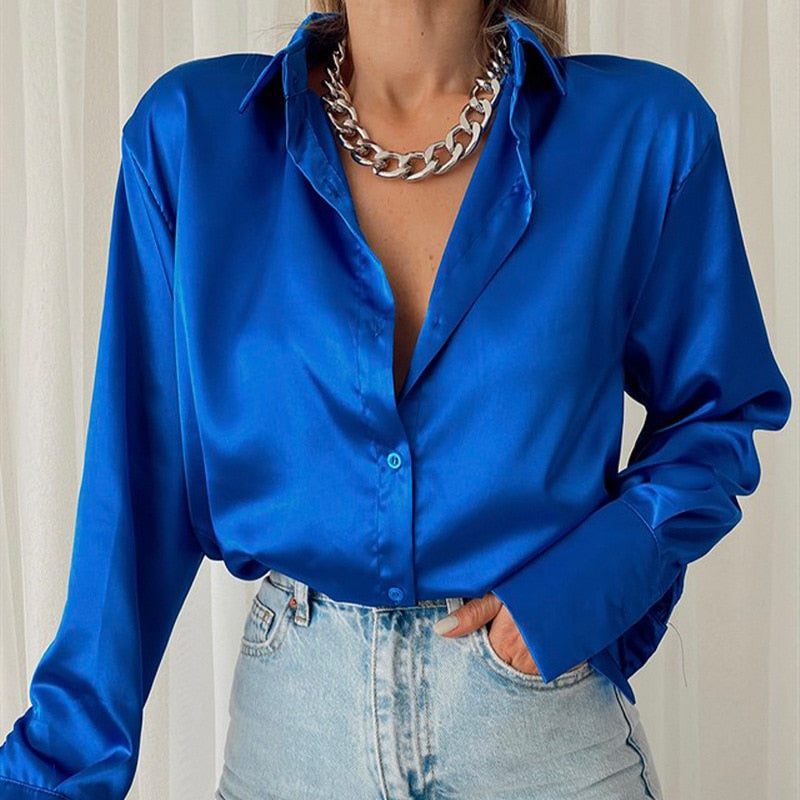 Satijnen blouse voor dames – Mila