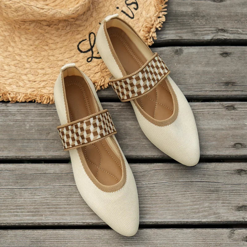 Dames zomerschoenen met spitse neus