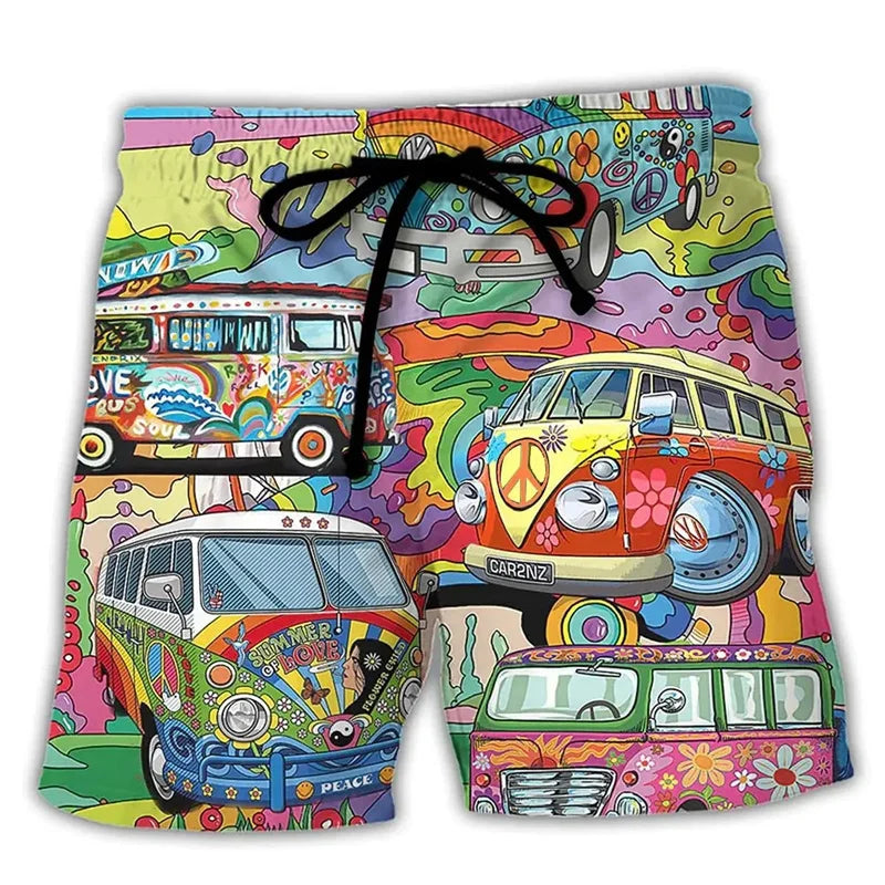 Heren zwemshort met graffiti print