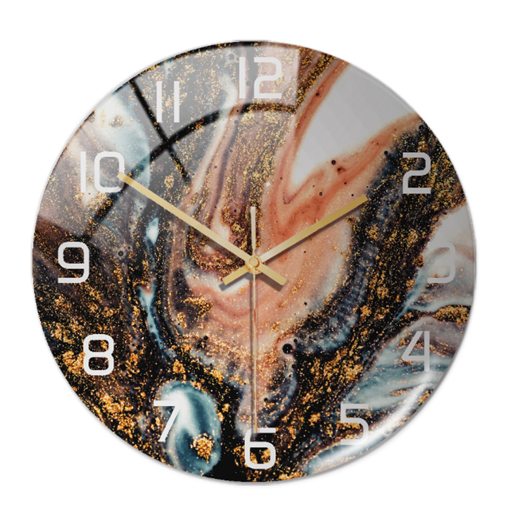 Wandklok met marmeren textuur