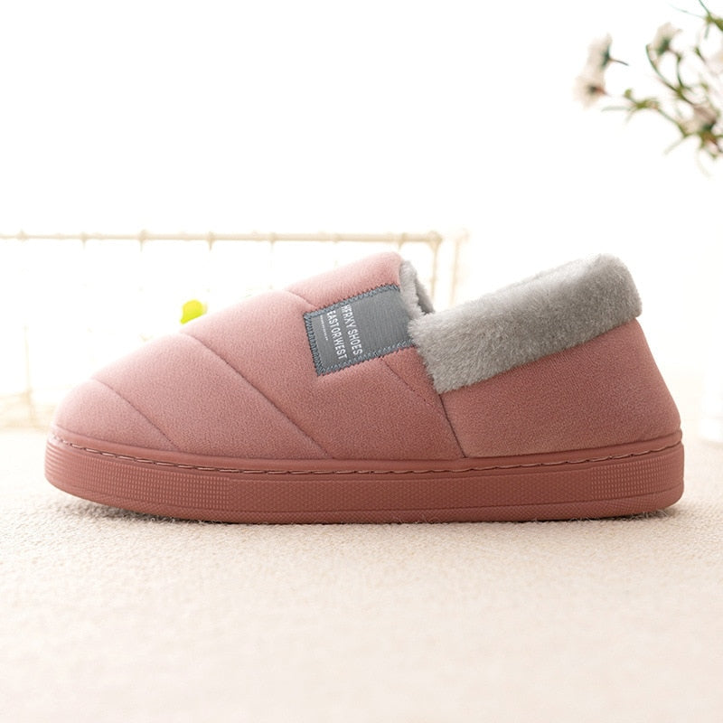 Warme winterpantoffels met imitatiebont