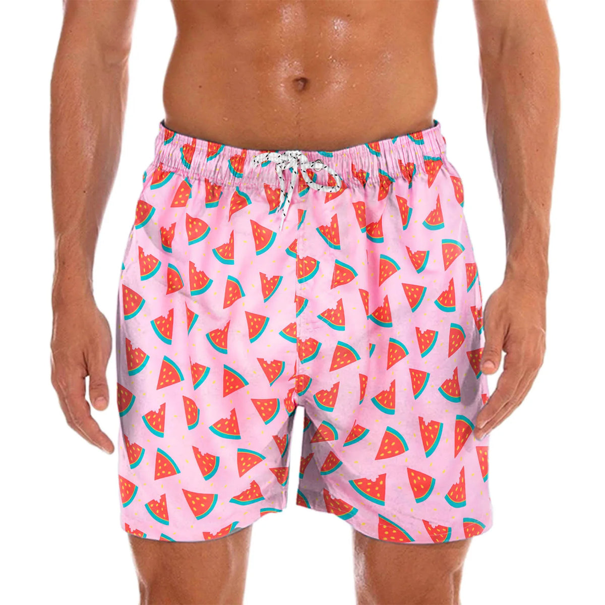 Heren zwemshort met vrolijke print