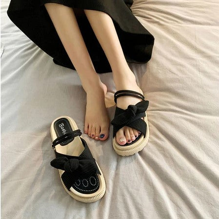 Espadrille sandalen met wikkelbanden