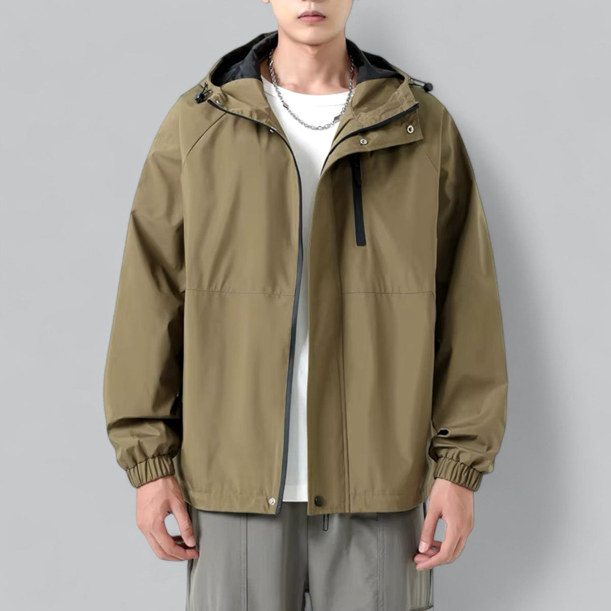 Heren windjack met relaxed fit & weerbescherming