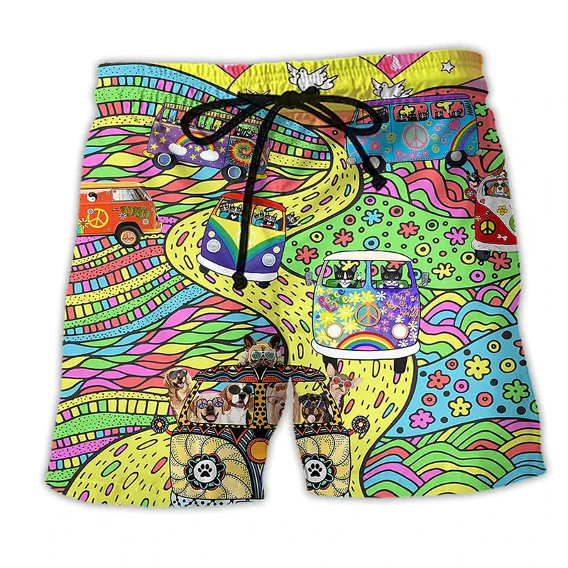 Heren zwemshort met graffiti print