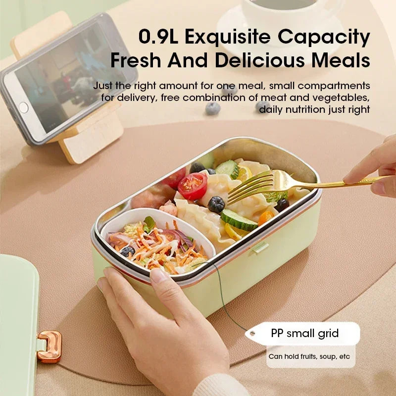 900ml draagbare elektrische lunchdoos voedselverwarmer met stoomfunctie