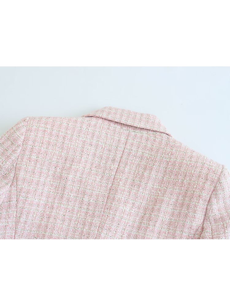Gevlochten tweed jacket voor dames — afbeelding 6