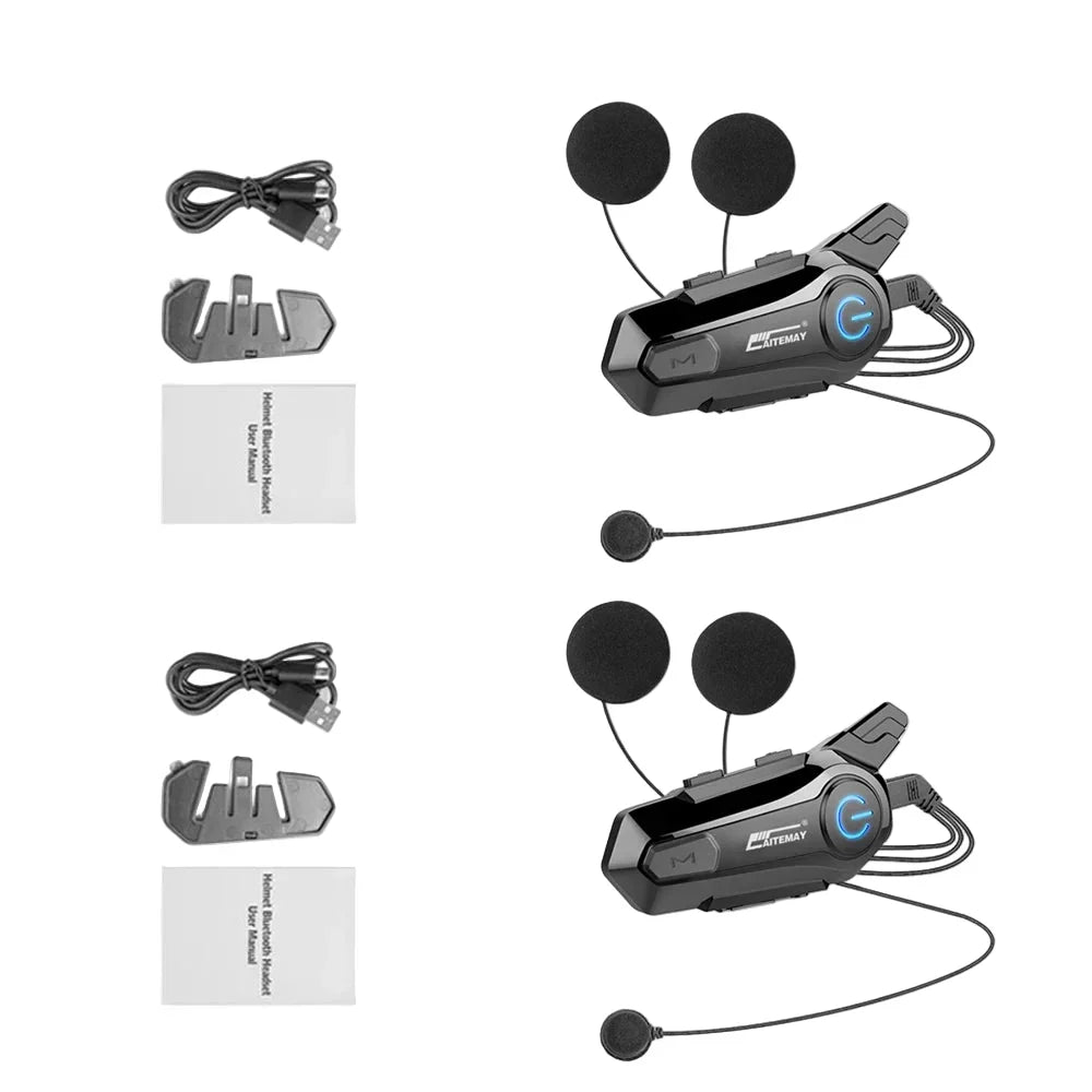 Bluetooth motorhelm intercom headset met 1000m bereik