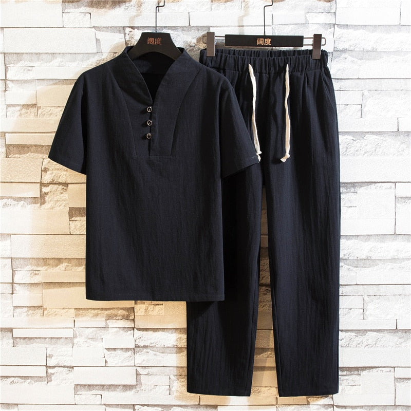 Marlon | Linnen herenset met shirt en broek