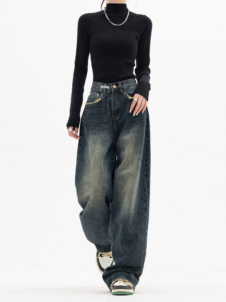 Y2K vintage baggy dames jeans