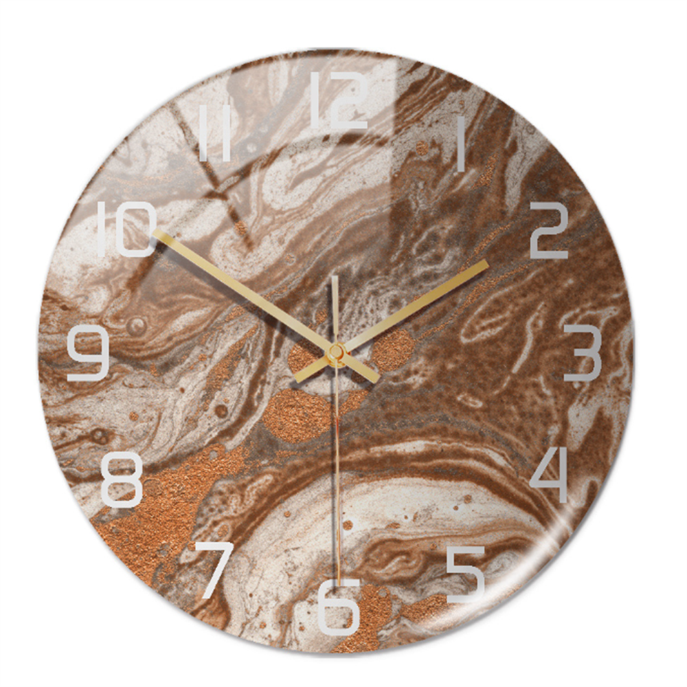 Wandklok met marmeren textuur — afbeelding 13