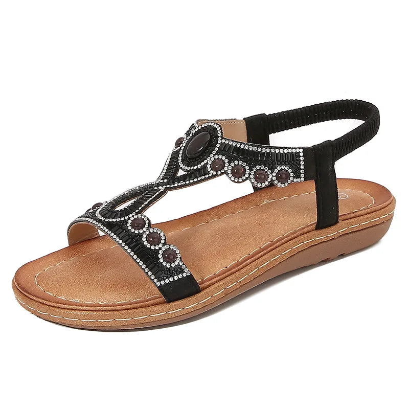Modieuze dames sandalen met strass en glitters – zomerschoenen voor feest & vrije