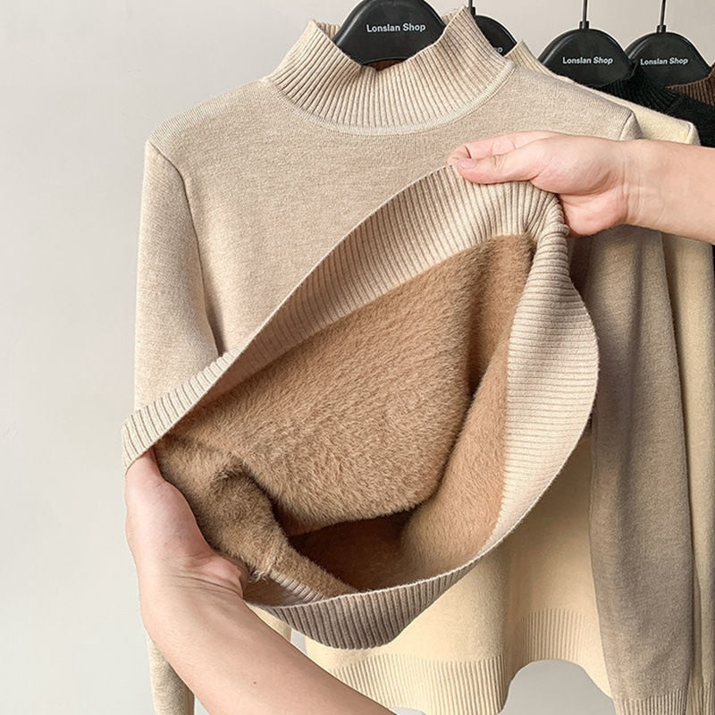 Gevoerde sweater voor dames