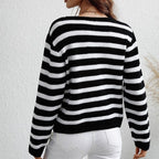Gestreept dames herfstvest