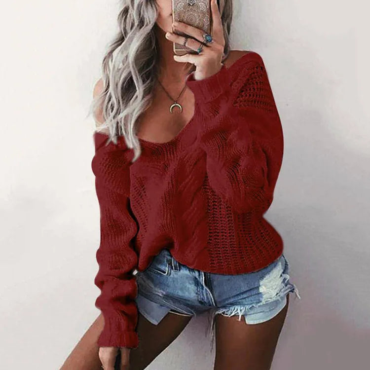 Oversized dames trui met lange mouwen