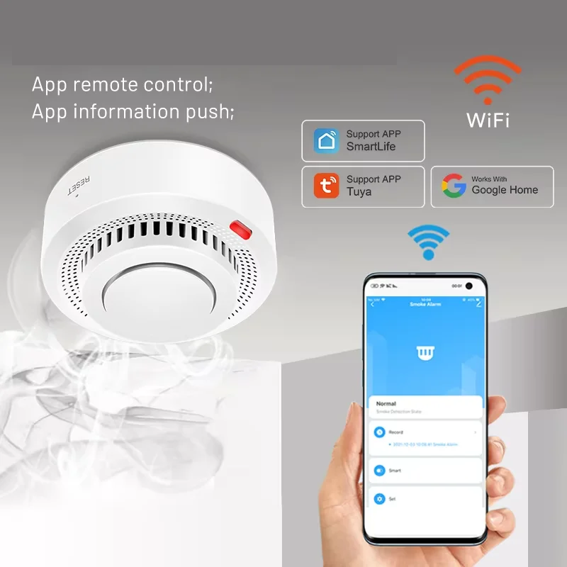 Slimme wifi rookmelder brandalarm 85dB