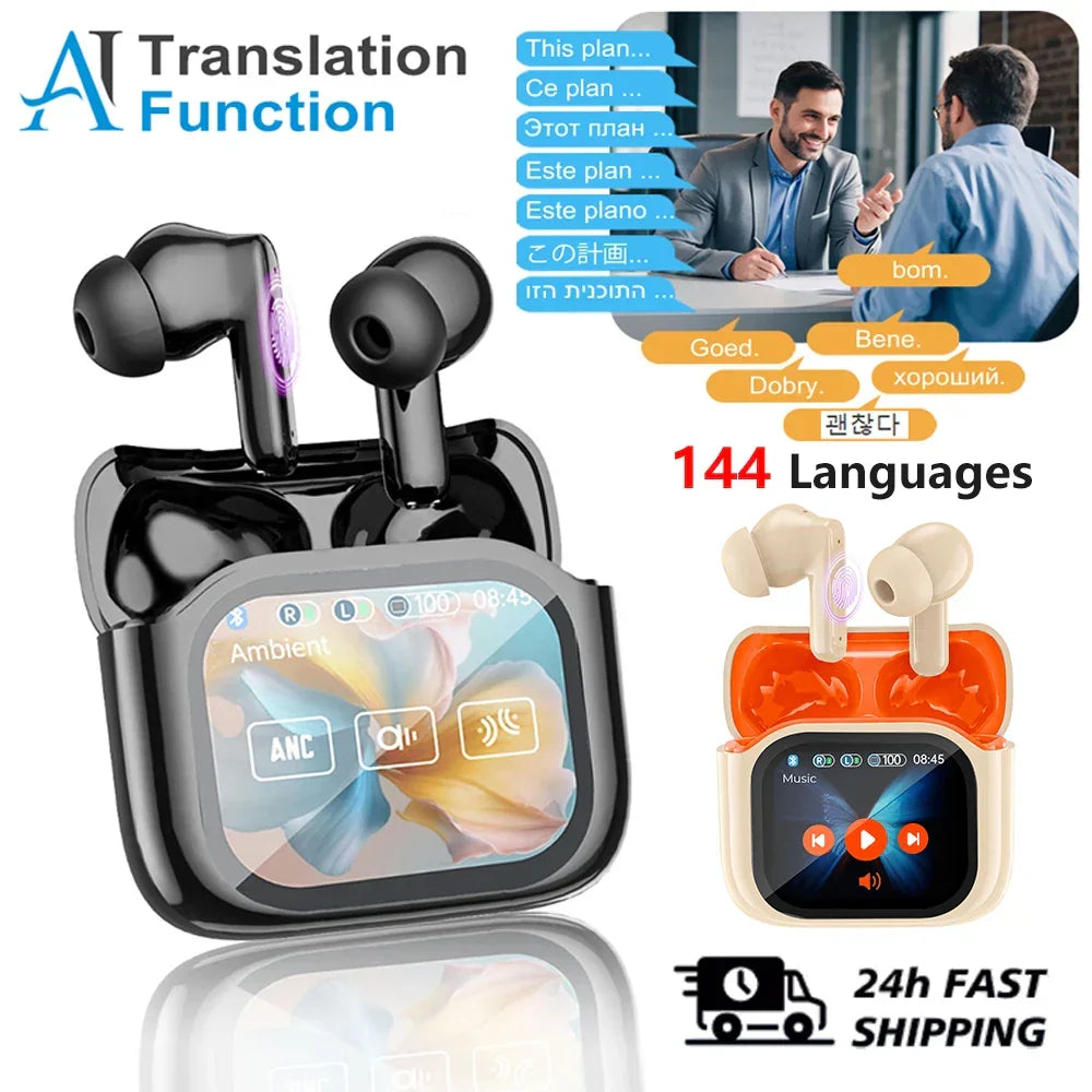 Touchscreen vertaalhoofdtelefoon met noise cancelling