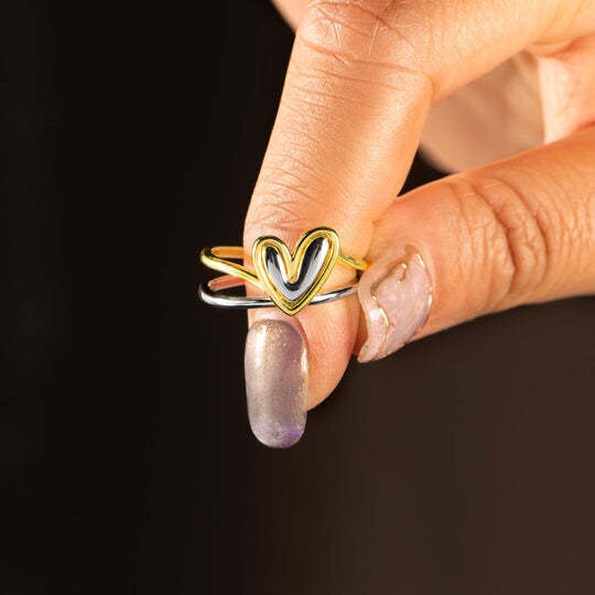Zilveren ring – Love ring