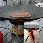 Draagbare aluminium grillpan met handvatten voor kamperen & BBQ