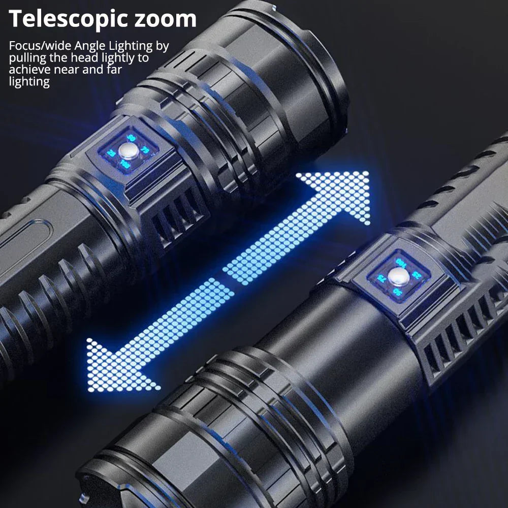 Oplaadbare 10000 lumen LED zaklamp