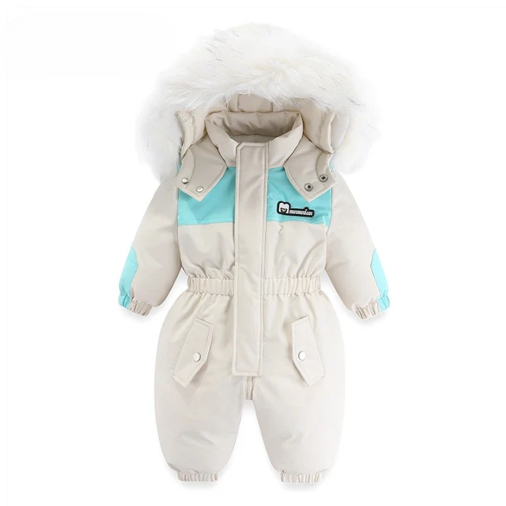 Baby-winteroverall met capuchon, en warm gevoerd – mila winterzauber-editie