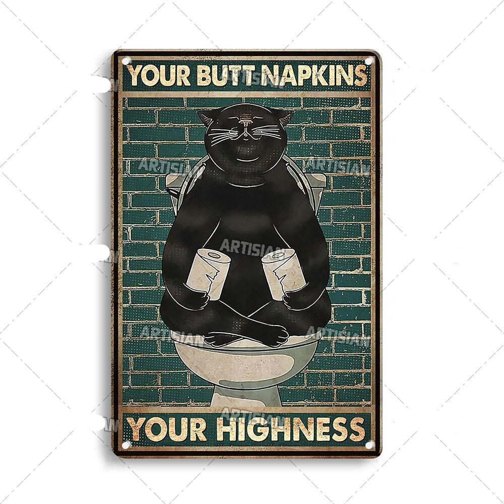 Vintage cat | metalen poster – materiaal: Tin — afbeelding 16