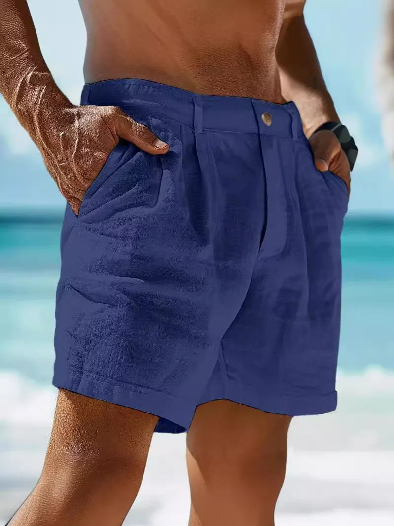 Luchtige zomer-short voor heren van linnen
