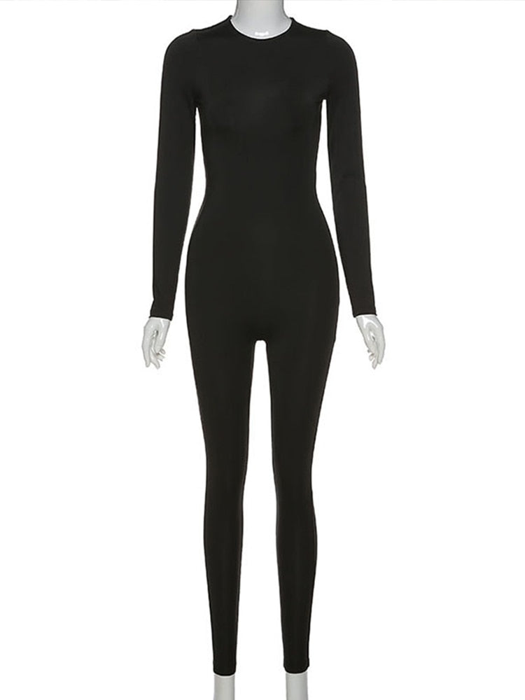 Skinny workout jumpsuit voor dames