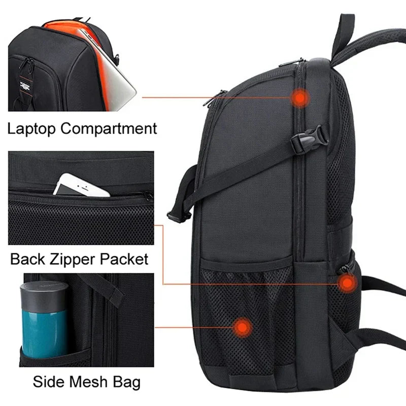 Oxford camera rugzak met multi-compartment opslag