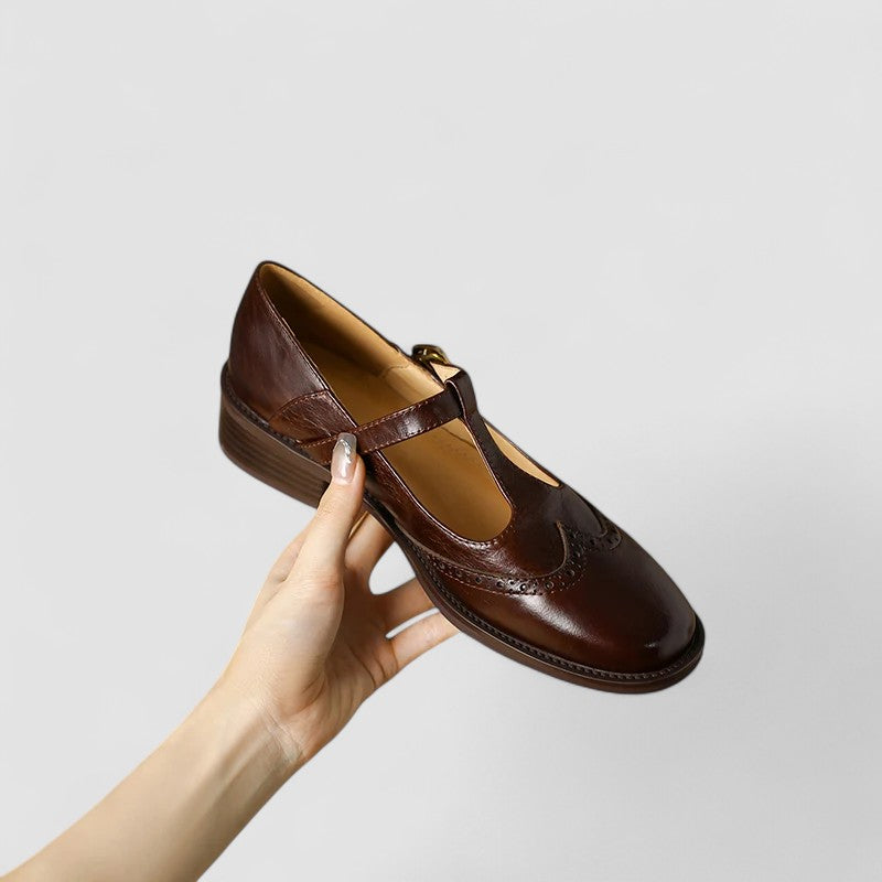 Mary Jane-schoenen met lage hak