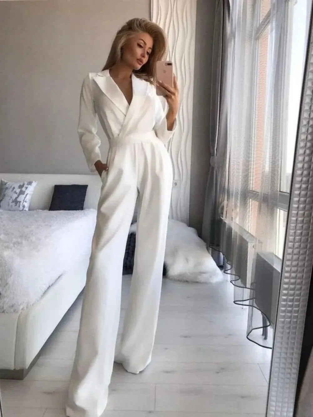 Jumpsuit met lange mouwen