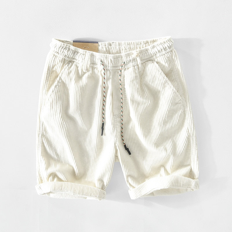Retro cordshorts voor heren met een comfortabele snit
