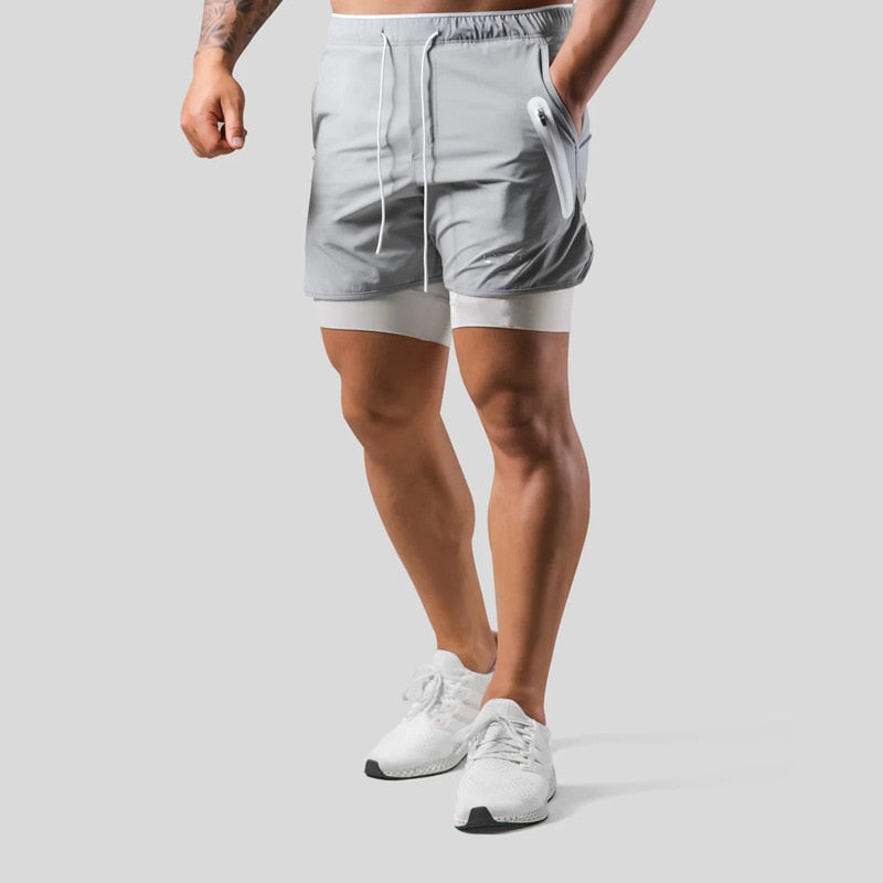 Berkan | 2-in-1 sportshort met binnen- en buitenzak