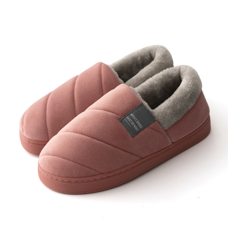 Warme winterpantoffels met imitatiebont