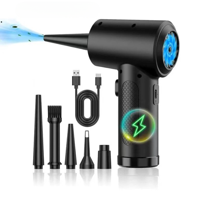 Draadloze luchtblazer met 51.000RPM motor & LED-licht