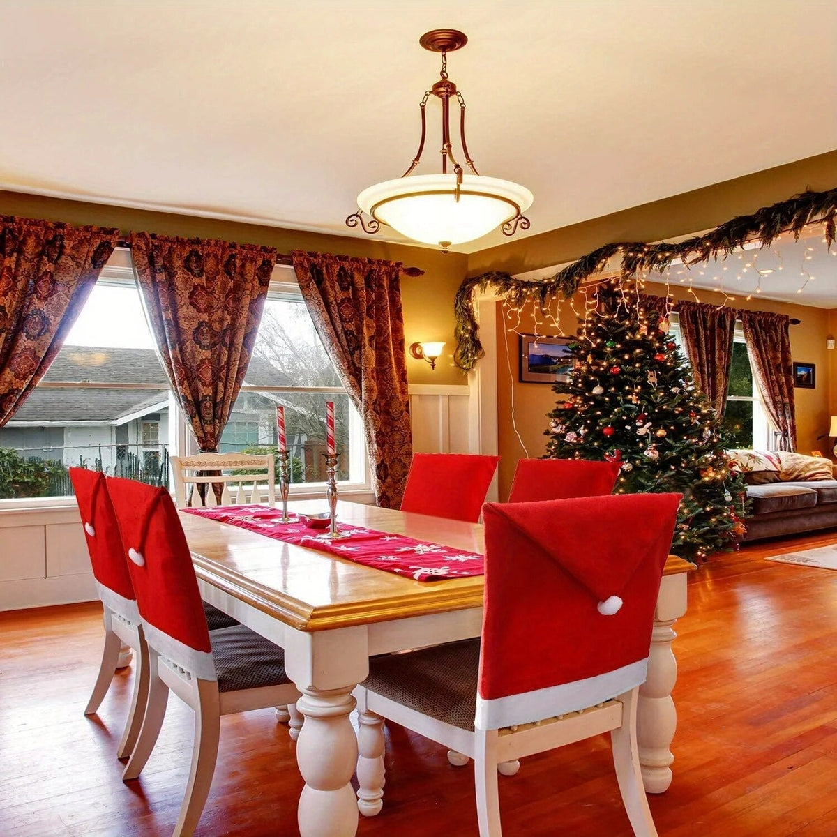 Kerst stoelhoezen
