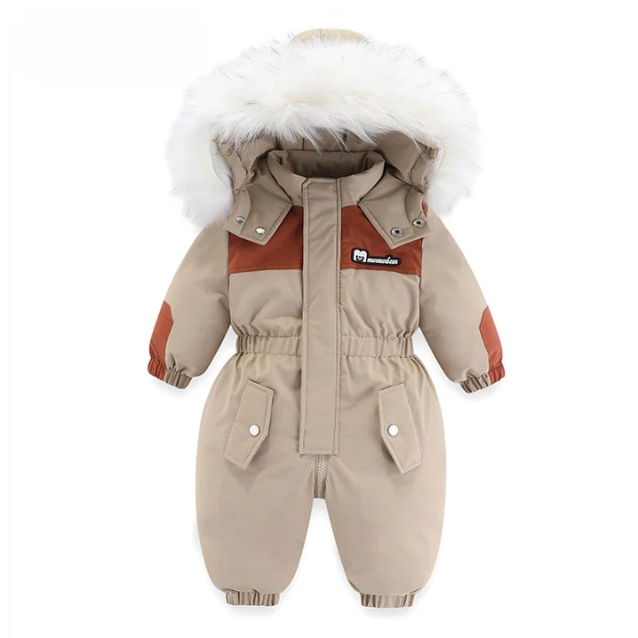 Baby-winteroverall met capuchon, en warm gevoerd – mila winterzauber-editie
