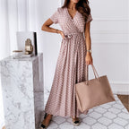 Jurk met split en V-hals VeeDress