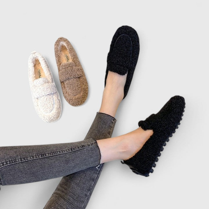 Damesloafers met rubberen zool
