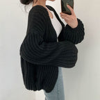 Grofgebreid oversized vest