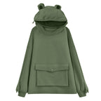 Frog sweater met hoodie voor dames