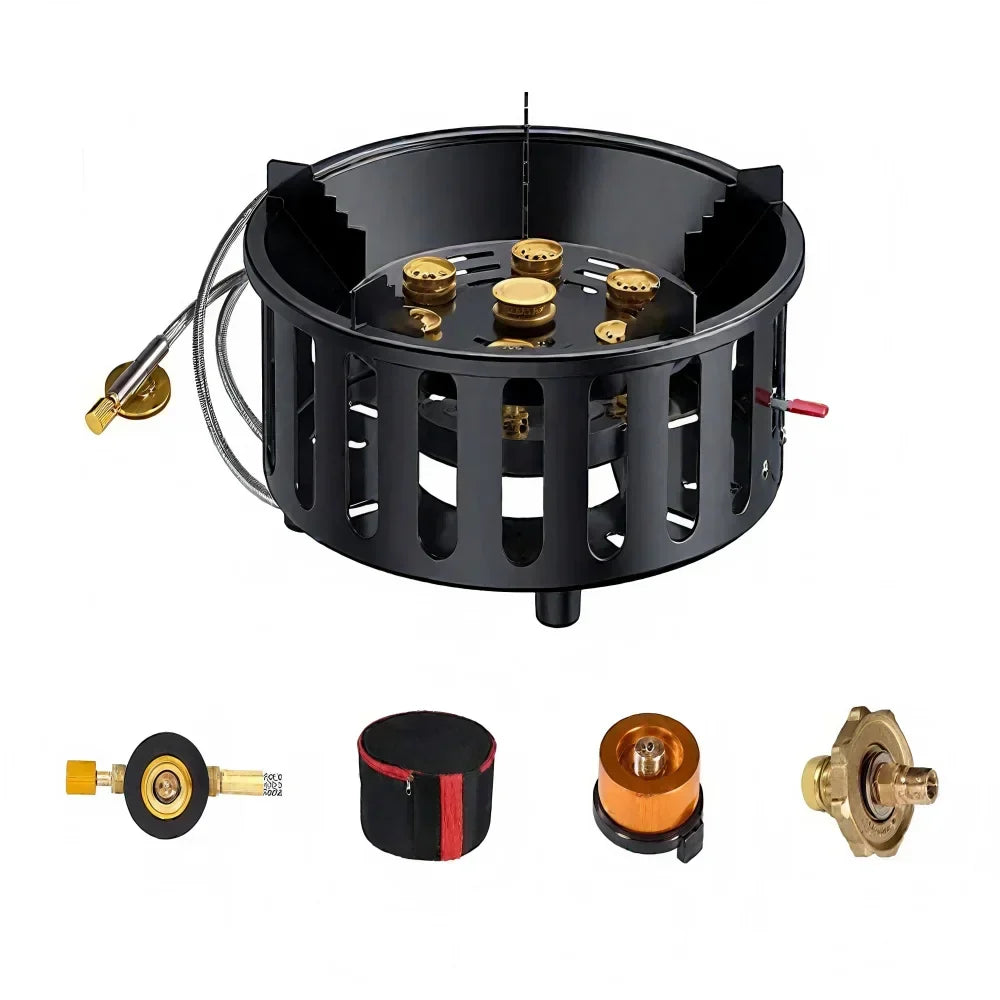 7-Core draagbare camping gas branders met elektronische ontsteking