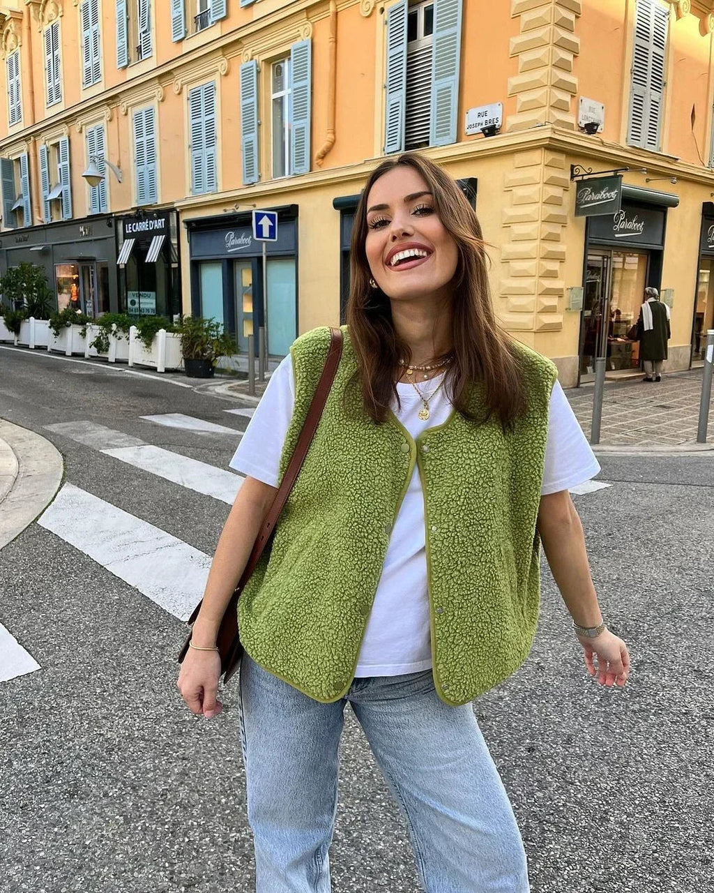 Warme & comfortabele V-hals bodywarmer voor dames