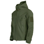 Heren tactische winddichte softshell jas met capuchon