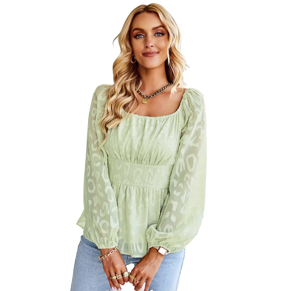 Blouse met pofmouwen voor dames