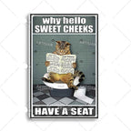 Vintage cat – metalen poster